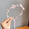 Diadema para Niños Flor Mariposa Horquilla Tocado Verano Princesa Súper Hada Lazo Diadema Niñas Accesorios para el Cabello Trenzado