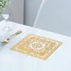 Alfombrilla Cuadrada para Cenicero, Alfombrilla Aislante para Mesa de Comedor del Hogar, Alfombrilla Impermeable para Jarrones, Posavasos de Regalo, Base de Bandeja de Tela