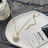 Novo Colar de Aço Titânio Estilo Japonês e Coreano Mais Vendido Feminino Estilo Ins Personalizado Moda Galvanizado Ouro 18K Trevo Corrente para Clavícula