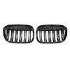 Adecuado para accesorios de modificación de parrilla de fibra de carbono de doble barra BMW X1 F48 F49, parrilla de entrada de aire específica para X1, parrilla BMW
