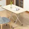 Mesa pequeña plegable para uso doméstico, mesa de comedor rectangular simple para puestos exteriores, dormitorio, habitación, balcón, casa de alquiler