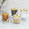 Pote Armazenador de Grãos Tanque Armazenador de Produtos Secos Lanches Chá Jarra Selada de Melão Plástica Caixa Armazenadora Transparente de Grãos de Café