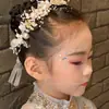 Corona de Flores de Cinta para Niñas Diadema de Perlas para Niñas 2026 Nuevo Accesorio para el Cabello de Princesa Diadema Lazo para el Cabello Tocado con Corona