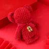 Toalha cor de vinho urso caixa de presente presente de casamento para amigos e namoradas presente para madrinhas com caixa de doces manual presente
