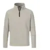 Top Masculino Tendência Transfronteiriço Versátil Outono e Inverno Novo Moletom Masculino com Gola Careca e Meio Zíper Manga Longa Tamanho Europeu