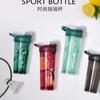 Con compartimento para té botella de agua deportiva para entrenamiento militar al aire libre taza portátil de plástico espacio taza para batidos regalo taza de agua deportiva