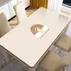 Mantel de Mesa Suave de Vidrio Templado Aislante de Calor Estilo Ins de Alta Gama Lujo Ligero Anti-Quemaduras Impermeable a Prueba de Aceite Transparente Antideslizante Mantel
