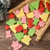 Decoración de Cupcake Navideño Árbol de Navidad Oso Forma de Regalo Galleta Horneado Postre Decoración Enchufe Decorativo