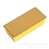 Pequeño Ladrillo de Oro de Plástico Electroplateado Tope de Puerta Adorno Pepita de Oro Decorativa Barra de Oro Falsa Modelo de Muestra Adorno Creativo