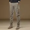 Pantalones casuales de alta gama para hombre nuevos de Hong Kong, para primavera y otoño, holgados, de pierna recta, de negocios, antiarrugas, tipo traje