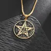 Collar Transfronterizo de Sello de Salomón Kabbalah de Acero Inoxidable Colgante Amuleto Pentagrama Joyería Personalizada Venta al por Mayor