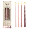 Velas Espirales Largas de Colores Estilo Nórdico 30 cm Paquete de 4 para Uso Doméstico Cena a la Luz de Velas sin Humo Velas de Varilla Venta al por Mayor