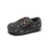 Zapatos Planos de Lunares para Niña 2026 Otoño/Invierno Nuevos Estilo Coreano Zapatos de Algodón Cálidos de Felpa para Bebé Mocasines para Niños Pequeños Modernos