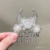 Sombrero de Media Corona Accesorios DIY Souvenirs de Guizhou Corona Plateada para el Cabello Sombrero Étnico Miao Tocado de Cuerno de Mariposa Sombrero