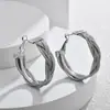 Pendientes Redondos Trenzados de Alambre Transfronterizos Europeos y Americanos, Modernos, Sencillos, de Nicho, de Gama Alta, Personalizados, Exagerados