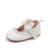 Zapatos Nuevos Cómodos y Transpirables para Bebé Niña con Lazo de Corona Primavera y Verano Suela de Goma Antideslizante Zapatos Delanteros