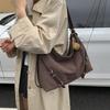 Mochila Retro de Gran Capacidad en Gamuza para Mujer 2025 Nueva Bolso Tote Cruzado de Gama Alta de Nicho Retro