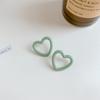 Pendientes de botón Love, pendientes de botón 925, estilo dulce para mujer, diseño simple, sentido de la moda, celebridades de Internet, pendientes de verano en forma de corazón.