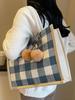 Bolsa Tote Waffle de Grande Capacidade para Mulheres 2026 Outono e Inverno Nova Bolsa Tote para o Dia a Dia Ins Bolsa Tote de Ombro de Grande Capacidade