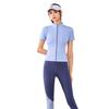 Chaqueta Deportiva de Verano de Manga Corta para Mujer Nueva Ajustada Adelgazante Cárdigan con Cremallera Cuello Camiseta Casual Ropa para Correr Fitness