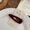 Grampo de Cabelo de Veludo de Alta Qualidade com Recorte em Gota d'Água Elegante Simples Acessórios de Cabelo para Meninas Clipe para Franja Lateral Quebrada Acessórios de Cabelo Adorno de Cabeça