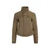 Chaqueta de Mezclilla con Cuello Alto de Diseño Deconstruido Retro Americano para Mujer, Nuevo Estilo de Primavera, Versátil, Corte Entallado, Abrigo Corto