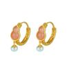 S925 Prata Esterlina Banhado A Ouro Brincos Vermelhos Do Sul Brincos De Pino Distintivos Retro Luz Luxo Moda Feminina Brincos