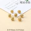 Flor de Diamante Bola de Cuentas Espaciadoras Multicolor Calada Cuentas para Sombrero Bola de Flor de Diamante Colorida Accesorios de Cuentas Espaciadoras para Pulseras Collares DIY