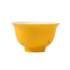 Amarillo Limón Dorado Salpicado Taza de Té Prensada a Mano Cerámica Taza Maestra Personal para el Hogar Set de Té Kung Fu Taza de Té Taza Única Estilo Chino