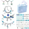 Conjunto de pulseiras de miçangas para crianças, venda quente transfronteiriça, kit DIY para meninas, brinquedo, cor deslumbrante, conjunto de quebra-cabeça de cristal