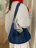 Bolso de Hombro de Mezclilla Lavada de Moda para Mujer 2026 Nuevo Bolso Tote Casual de Moda Bolso de Mano Versátil Bolso Dumpling