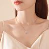 Collar de plata esterlina 925 Diseño de nicho de lujo ligero para mujer Colgante de amor inteligente Cadena de clavícula simple Regalo de cumpleaños