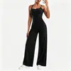 Item Quente TK Calça Wide-Leg 3/4 Costas Bonitas Alça em L Conjunto de Yoga Ulu Conjunto de Levantamento de Peso Cintura Alta Fitness Feminino