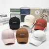Sombrero Rojo Simple Letra Gorra con Visera para Mujer Primavera y Otoño Protección Solar Sombrero para el Sol Gorra de Béisbol para Hombre Transfronterizo