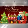 Fundo de Natal mais vendido da Temu, com impressão de alta definição de Papai Noel, renas e padrões florais, perfeito para decorações de feriado