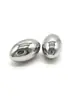 38*62mm Bola Oca Oval de Aço Inoxidável Decoração de Casa Trabalho Ornamento Rugby Metal Brilhante Bola em Formato de Ovo