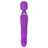 Vibrador de masaje recargable para mujer masturbación doble cabeza vibración telescópico adulto juguetes sexuales salida de fábrica