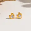 Brincos de contas redondas foscas anti-perda com parafuso giratório, brincos de aço de titânio femininos, antidesbotamento, temperamento de alta sensibilidade, prego de orelha