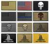 Conjunto de 12 Peças de Patch Bordado Bandeira Americana Tático Moral Conjunto de Adesivos de Pano Velcro Decalque Distintivo Decorativo Braçadeira