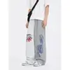 Pantalones de chándal anchos asimétricos de moda estilo americano 2026, unisex, corte holgado, tela fluida, para streetwear casual y pantalones deportivos