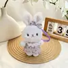 Vestido floral de desenho animado fofo original mochila de pelúcia de coelho pingente chaveiro decoração atacado