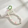Nuevo pulsera de cuentas de cristal hecha a mano DIY joyería color caramelo cuentas de cristal accesorios flor cadena para teléfono móvil adornos para bolso