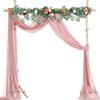 Velo de Novia de Arco de Gasa Césped Boda Evento Decoración Exterior Cortinas Banderines de Mesa Arreglo Transfronterizo Soñador