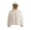ADAM BO Chaqueta de Plumas Corta con Capucha de Invierno 90% Plumón de Pato Blanco, Impermeable, Engrosada, Cálida, Abrigo Versátil para Viajes Diarios para Mujer