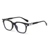 Nuevas Gafas Planas Anti-Luz Azul Ultraligeras Crowe, Gafas Unisex de Montura Negra Lisa Retro Transfronterizas