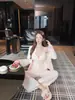 Nuevo Conjunto de Pijama de Camisola de Terciopelo Puro Deseo Isla Francesa para Mujer Primavera Otoño Cardigan de Manga Larga Pantalones Largos Ropa de Casa En Stock