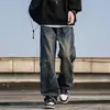 Conjunto de manga corta de alta gama para hombre, verano, camiseta americana moderna combinada con jeans rebeldes y guapos, conjunto de dos piezas de verano para hombre