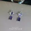 Nuevos Pendientes de Azúcar Florales de Lujo con Diamantes Brillantes, Moda de Alta Gama, Nicho, Únicos, Exquisitos y Pendientes Únicos Personalizados