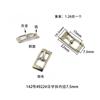 Hebilla de Pin Mini Anillo D DIY Cuadrada Ángulo Recto Pequeña Cabeza de Cinturón Herraje para Collar de Mascota Ajuste Aleación Hebilla Sandalia