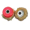 Roda de Aço com Fio em Forma de Tigela para Remoção de Ferrugem, Escova de Aço com Fio, Roda de Bola para Remoção de Ferrugem, Bola de Polimento de Aço Inoxidável, Roda de Aço com Fio em Forma de Tigela, Tigela Grande, Base de Ferro